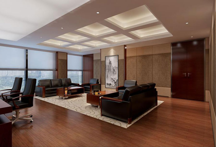 杭州倉前董事長辦公室裝修設(shè)計效果圖