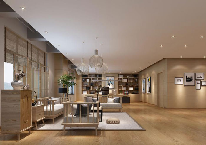 杭州崇賢總經理辦公室裝修設計效果圖