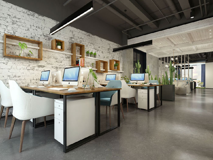 簡潔辦公室辦公區裝修設計效果圖