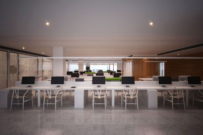 現(xiàn)代中式辦公會所辦公區(qū)設計效果圖