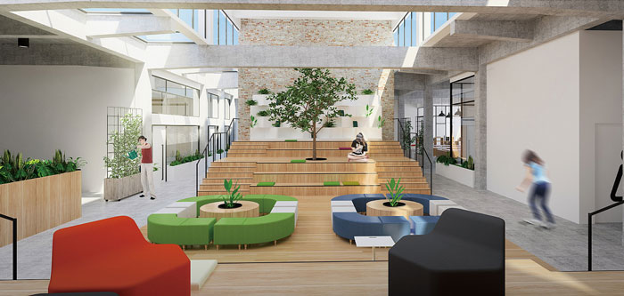 廠房辦公室接待區改造裝修設計效果圖