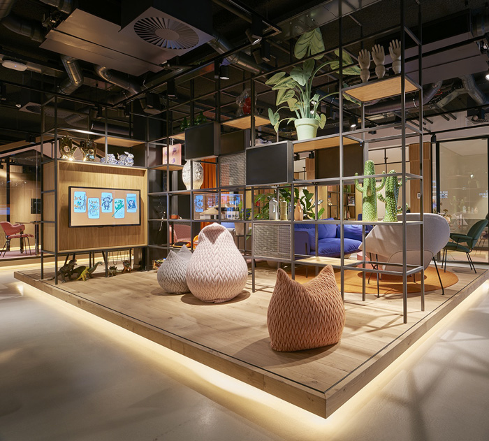 公司辦事處辦公室進門區裝修設計效果圖