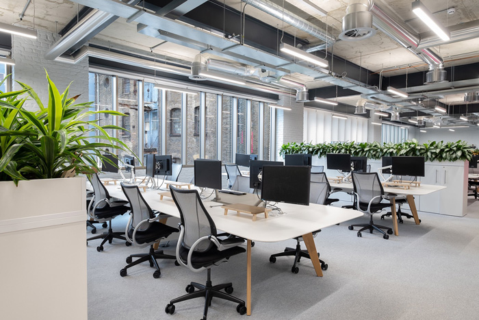 開放式辦公空間辦公區裝修設計效果圖