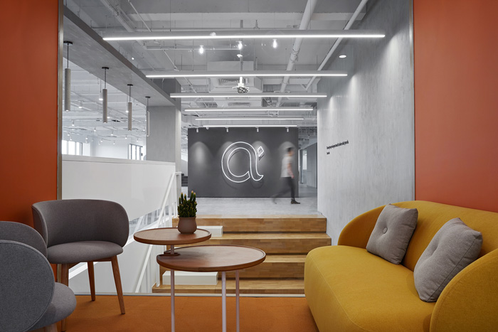 科技辦公樓休息區裝修設計效果圖