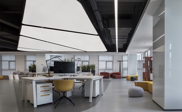 產業園辦公室辦公區裝修設計效果圖