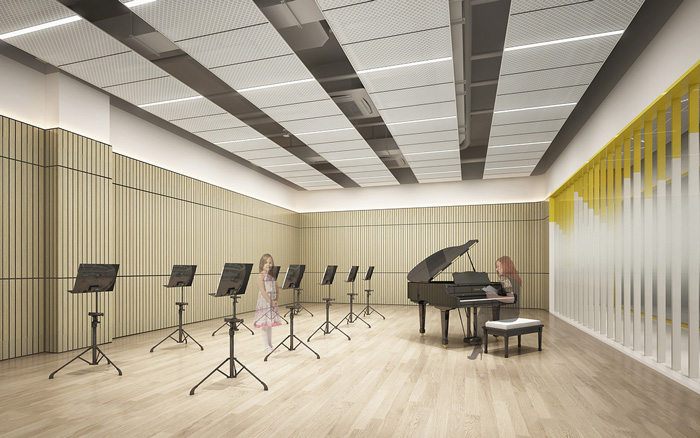 藝術學校音樂教室裝修設計效果圖