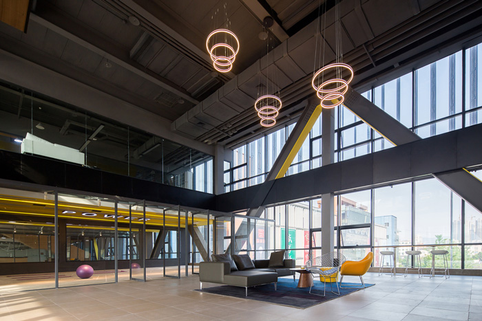 聯合辦公接待區裝修設計效果圖