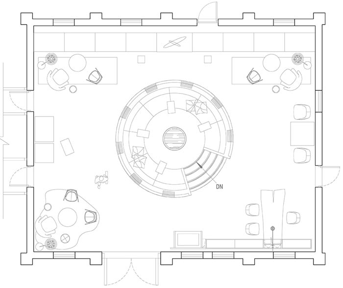 陽朔糖舍酒店接待區平面圖