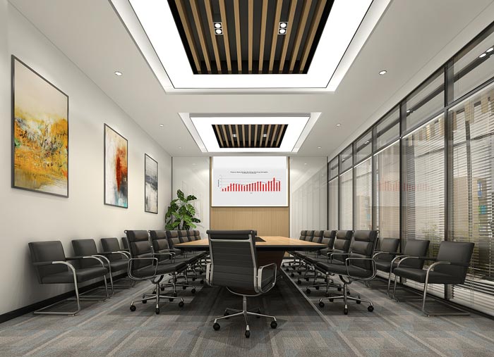 集團(tuán)公司辦公室會(huì)議室裝修設(shè)計(jì)效果圖