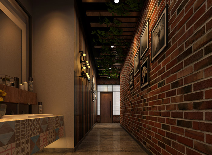 烤肉餐廳洗手間裝修設計效果圖