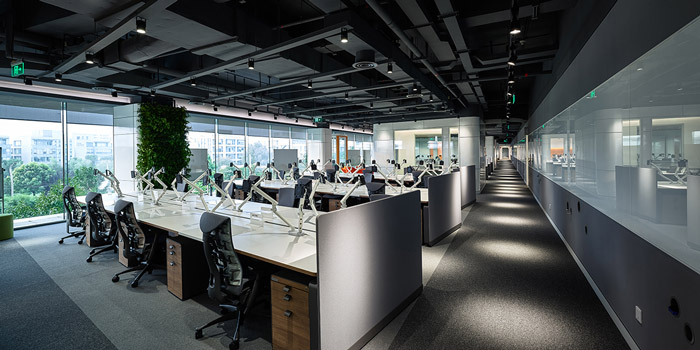 科技園區辦公樓辦公區裝修設計效果圖