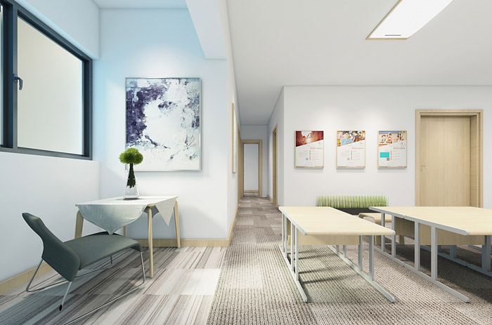 教育培訓機構接待區裝修設計效果圖