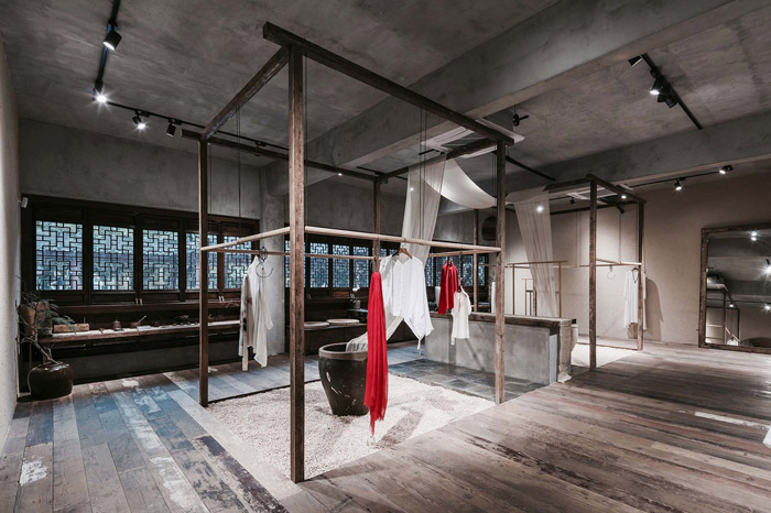 中式古典辦公室辦公區(qū)裝修設計效果圖