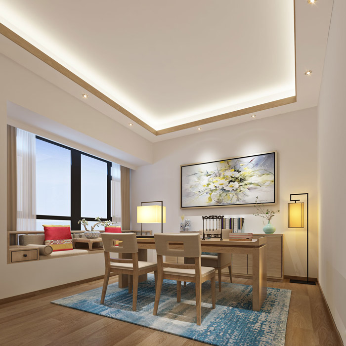 財富管理公司總經理辦公室裝修設計效果圖