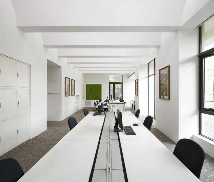 建材公司辦公室辦公區裝修設計效果圖