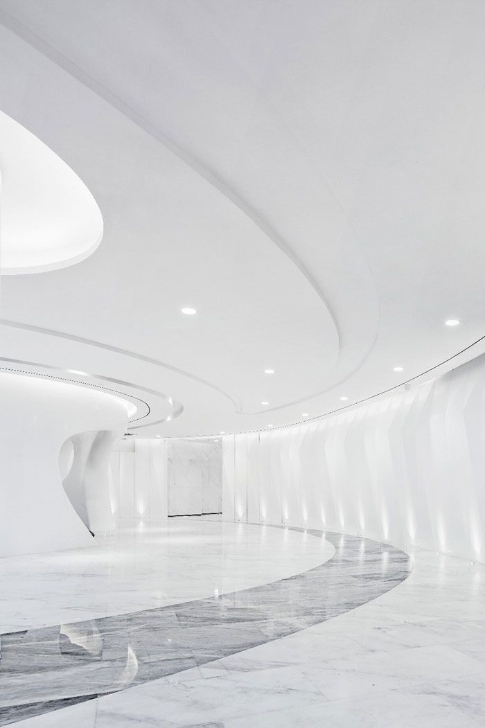 總部辦公大樓中庭裝修設計效果圖