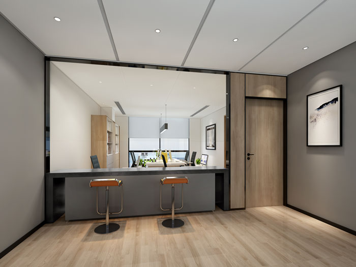 杭州環保公司辦公室財務室裝修設計效果圖