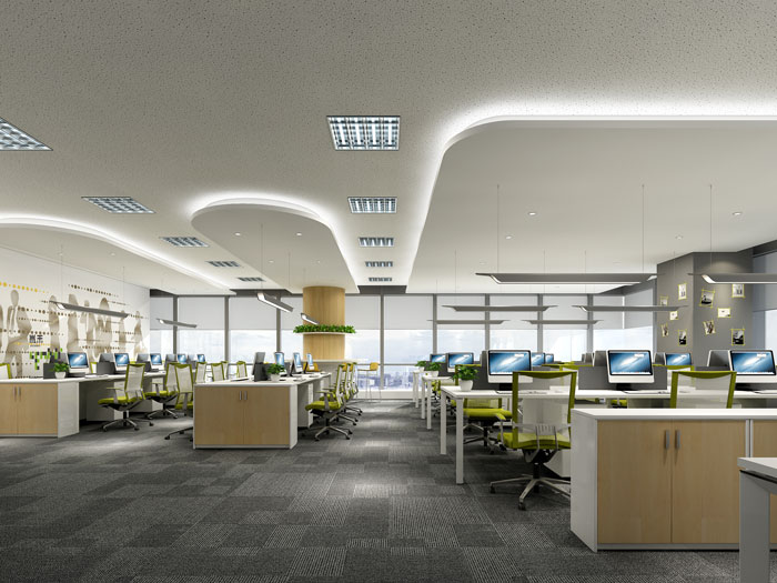 杭州器材公司辦公室辦公區裝修效果圖