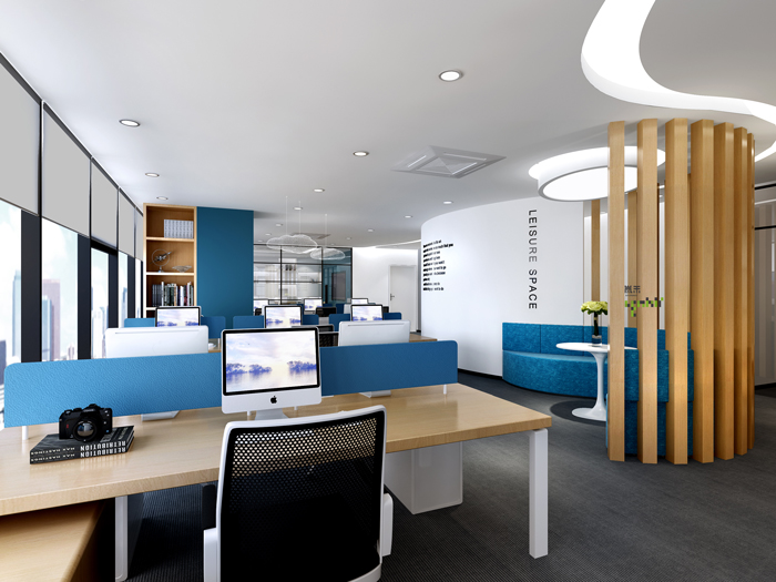 杭州外貿公司辦公室辦公區(qū)裝修設計效果圖