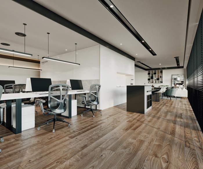 辦公室辦公區裝修改造效果圖