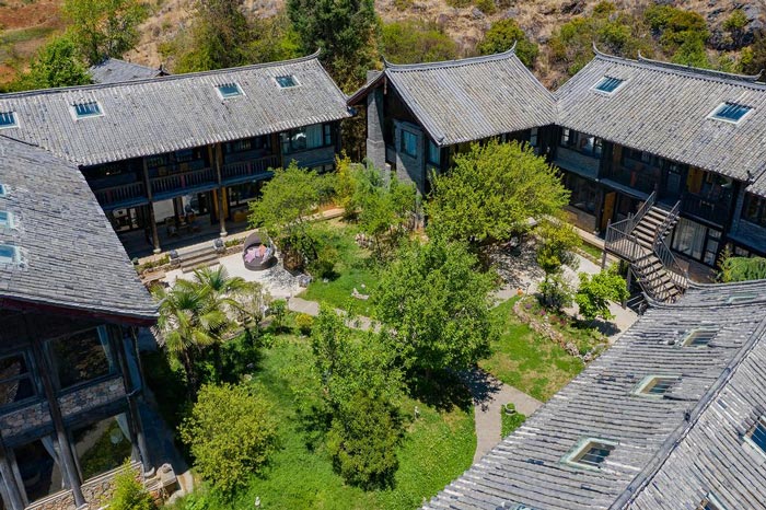 古鎮民宿庭院裝修設計效果圖