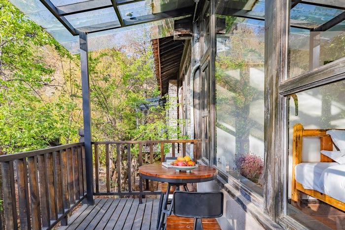 古鎮民宿露臺裝修設計效果圖