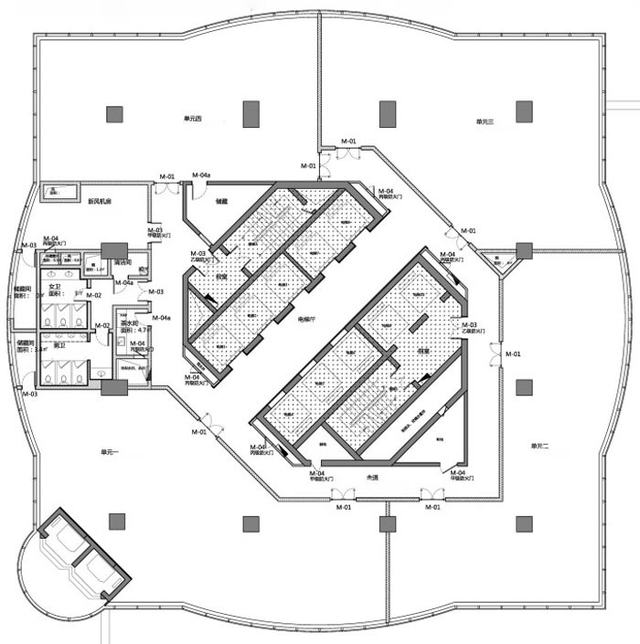 上海寶鋼辦公樓設計平面圖